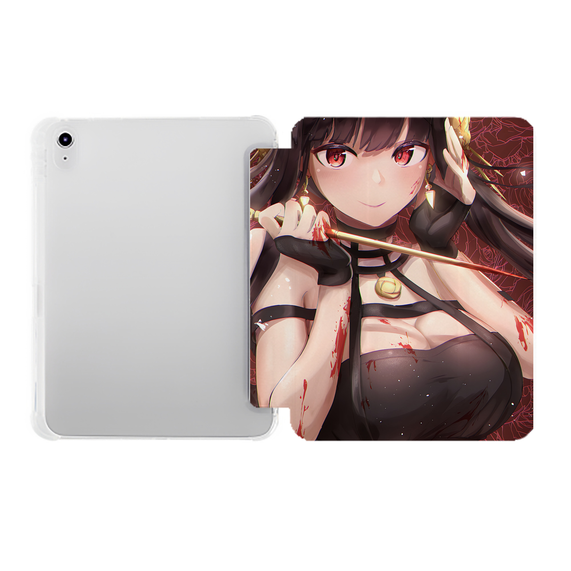 （画像用） SPY×FAMILY间谍家家酒 IPad ケース ペン収納付き 三つ折りスタンド PUレザー×シリコン 対応機種9.5/10.5/10.9インチ